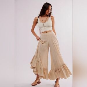 Free People Summer Kiss Godet Flowy Wide Leg Pants